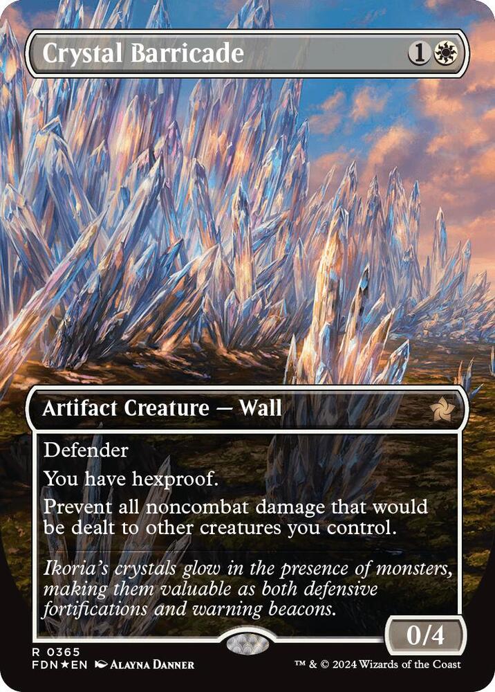 Crystal Barricade (Borderless) (Mana Foil) [Foundations] 365