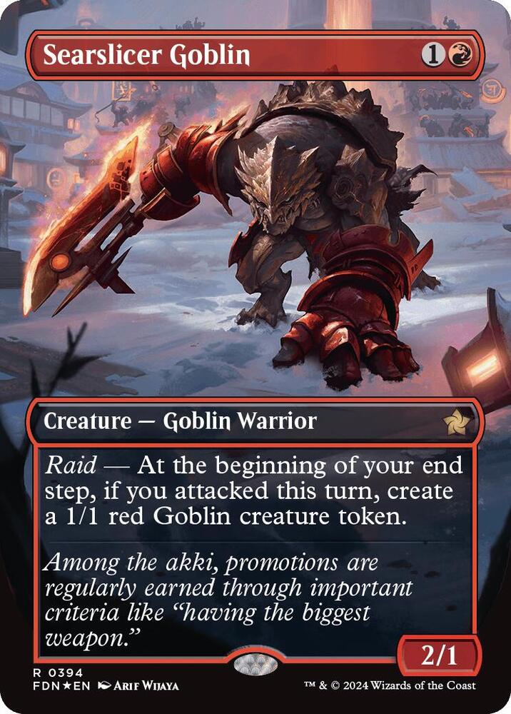 Searslicer Goblin (Borderless) (Mana Foil) [Foundations] 394