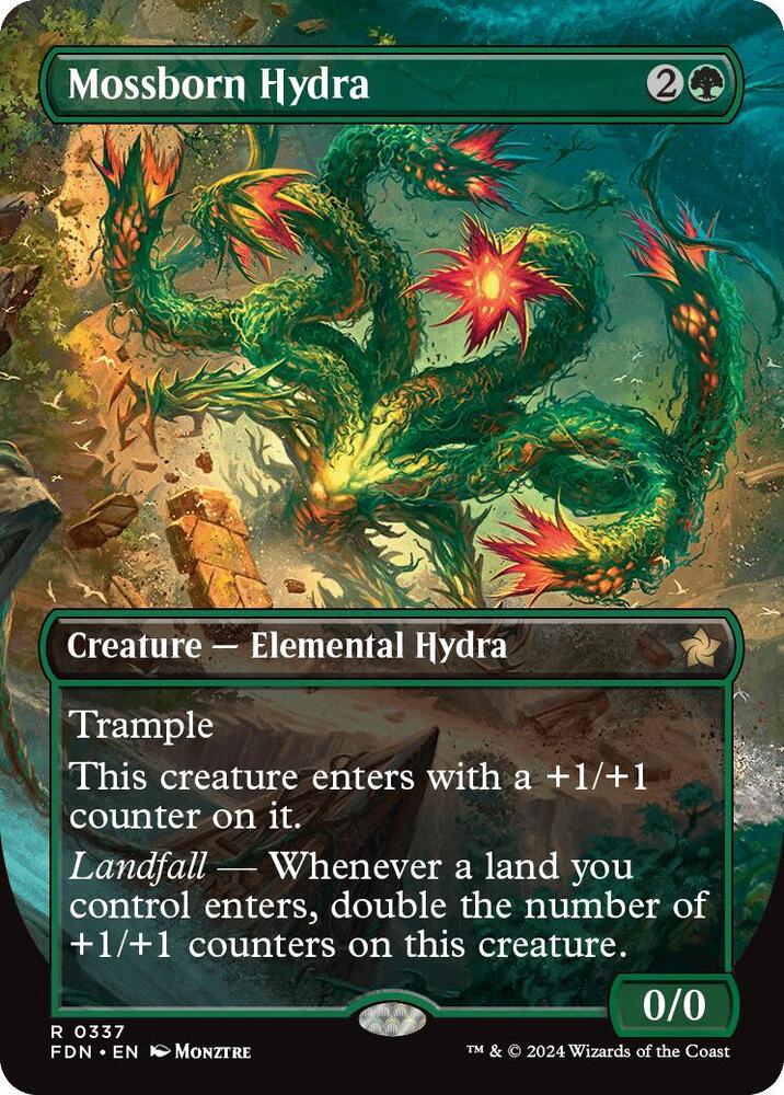 Mossborn Hydra (Borderless) [Foundations] 337