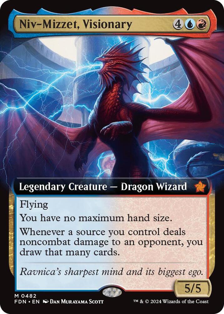 Niv-Mizzet, Visionary (Extended Art) [Foundations] 482