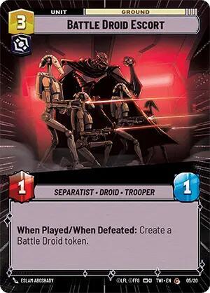 Battle Droid Escort (Hyperspace) [Twilight of the Republic: Weekly Play Promos] 05/10