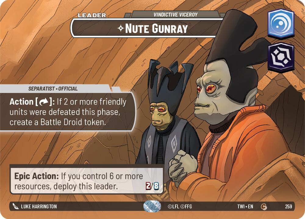 Nute Gunray - Vindictive Viceroy (Showcase) [Twilight of the Republic] 259