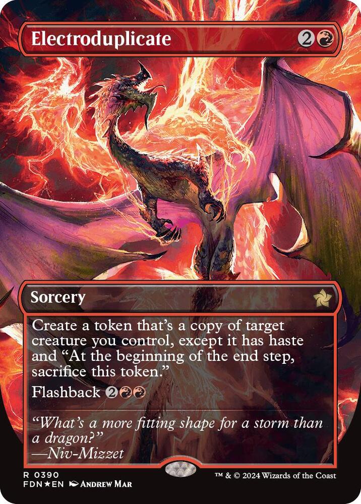 Electroduplicate (Borderless) (Mana Foil) [Foundations] 390