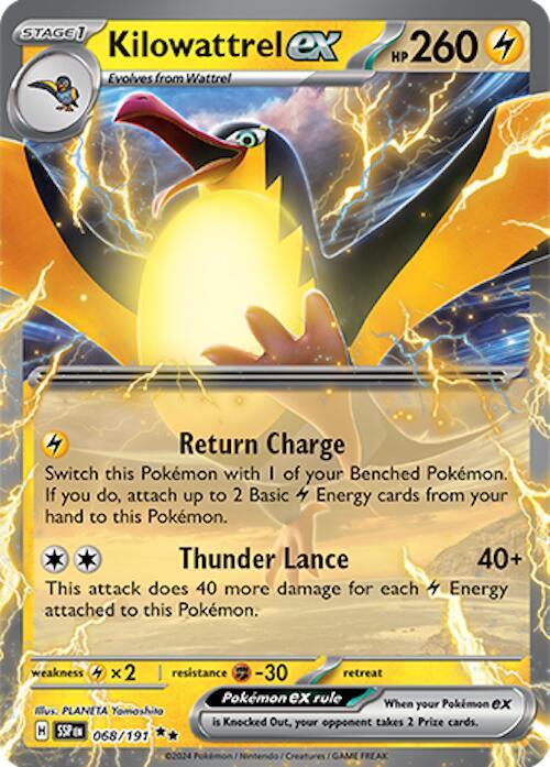 Kilowattrel ex [SV08: Surging Sparks] 068/191