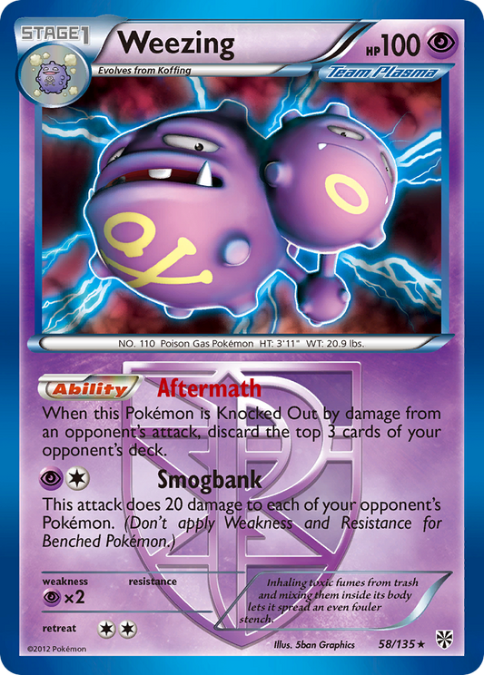 Weezing - 58/135 Plasma Storm