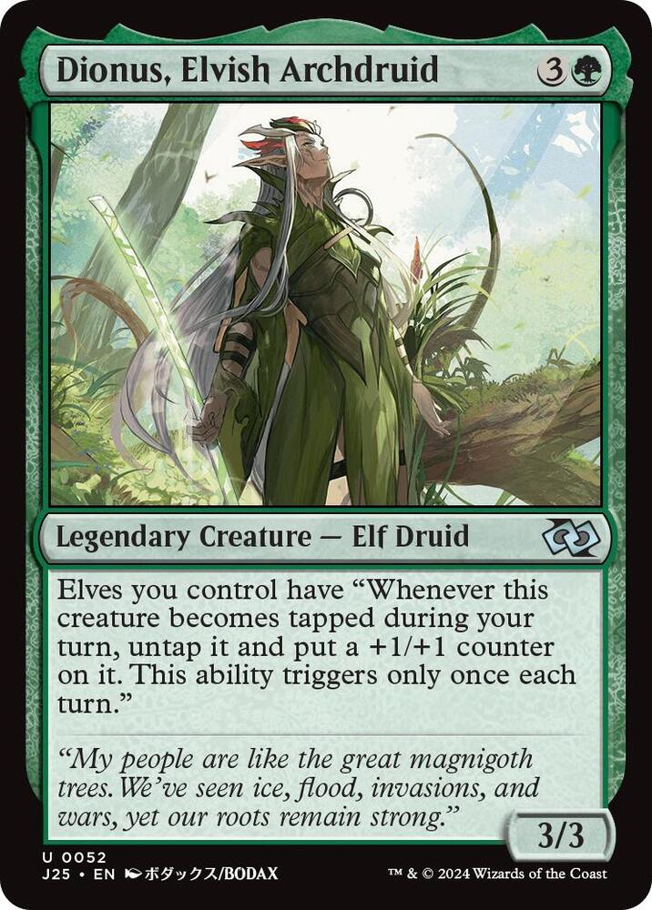 Dionus, Elvish Archdruid (Anime) [Foundations Jumpstart] 52