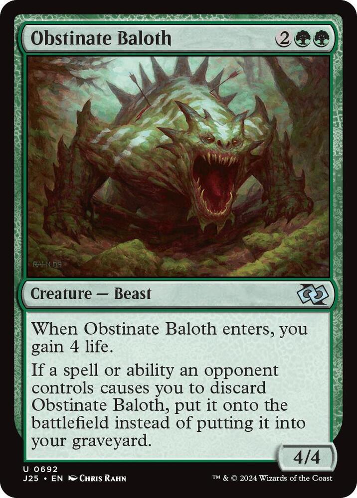 Obstinate Baloth [Foundations Jumpstart] 692