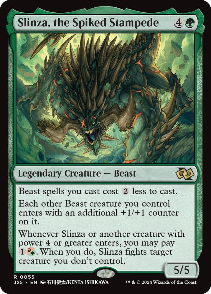 Slinza, the Spiked Stampede (Anime) [Foundations Jumpstart] 55
