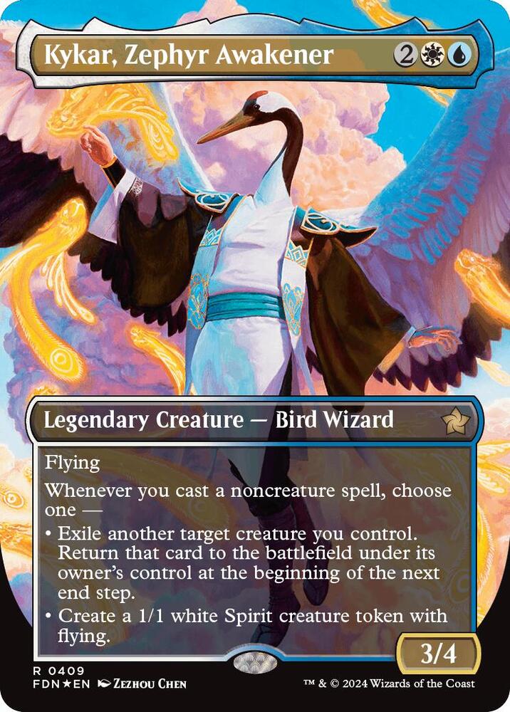 Kykar, Zephyr Awakener (Borderless) (Mana Foil) [Foundations] 409