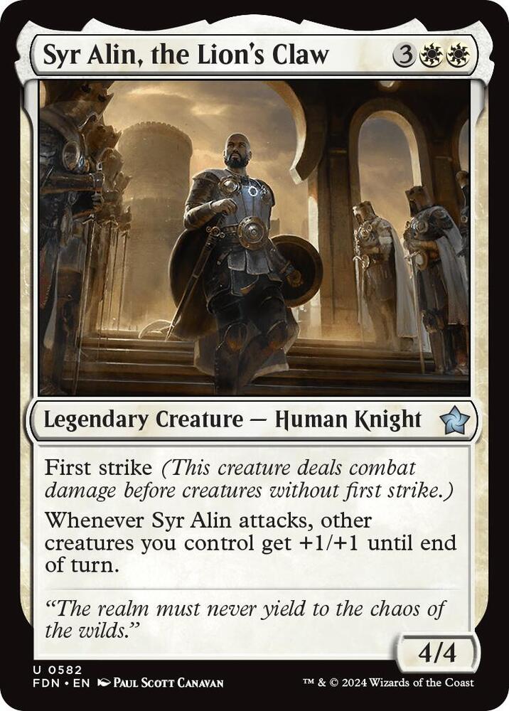 Syr Alin, the Lion's Claw [Foundations] 582