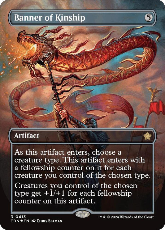 Banner of Kinship (Borderless) (Mana Foil) [Foundations] 413