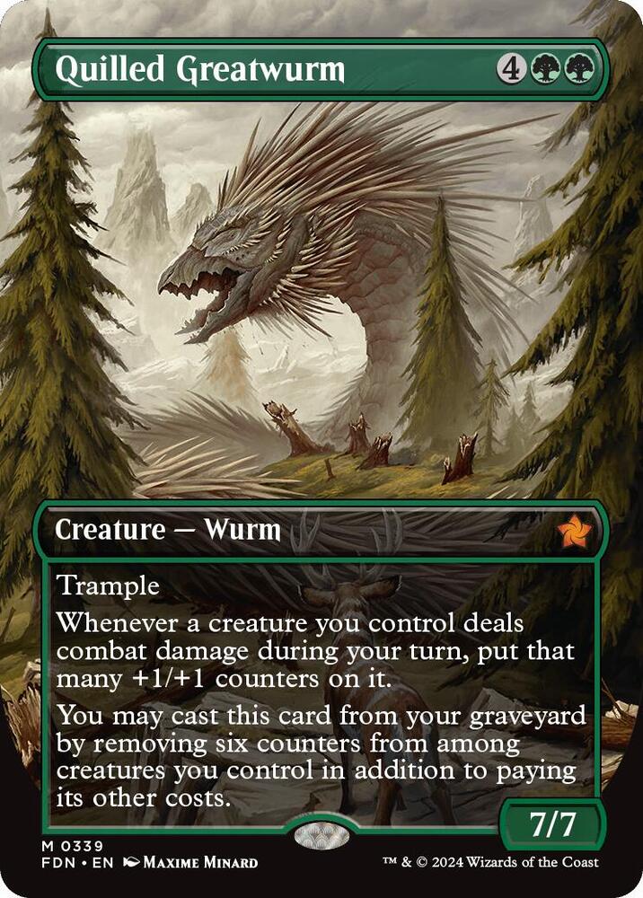 Quilled Greatwurm (Borderless) [Foundations] 339