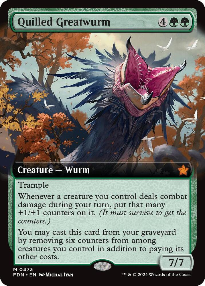 Quilled Greatwurm (Extended Art) [Foundations] 473