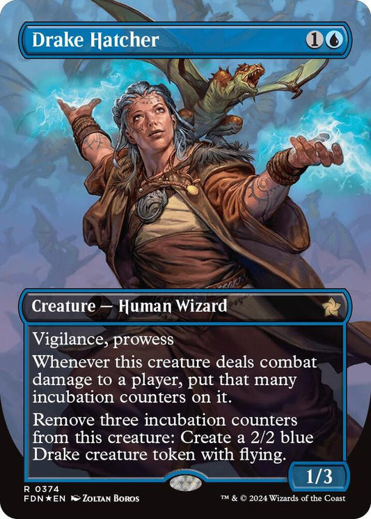 Drake Hatcher (Borderless) (Mana Foil) [Foundations] 374
