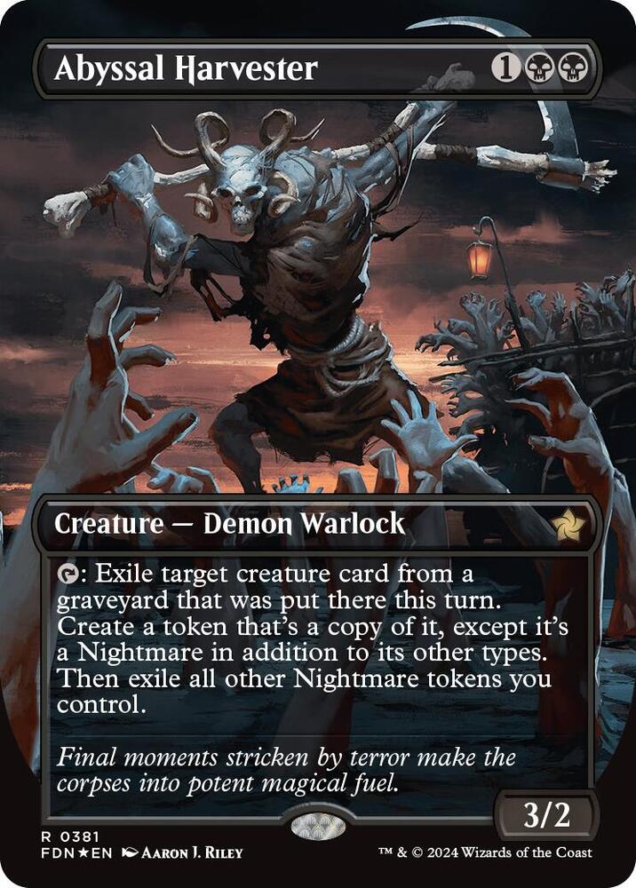 Abyssal Harvester (Borderless) (Mana Foil) [Foundations] 381