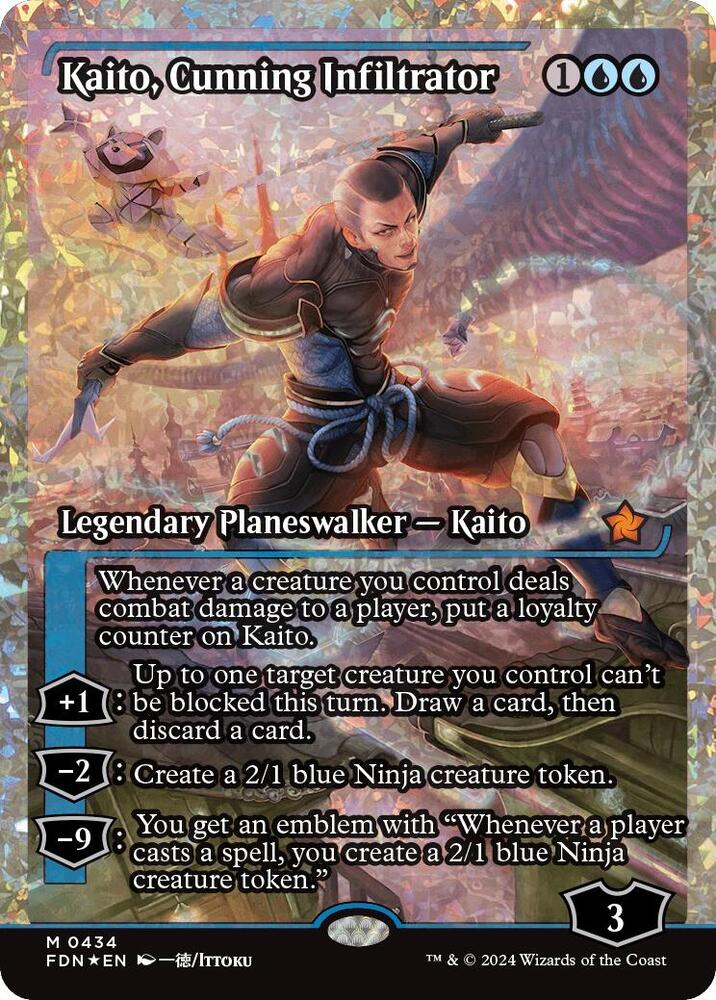 Kaito, Cunning Infiltrator (Showcase) (Fracture Foil) [Foundations] 434