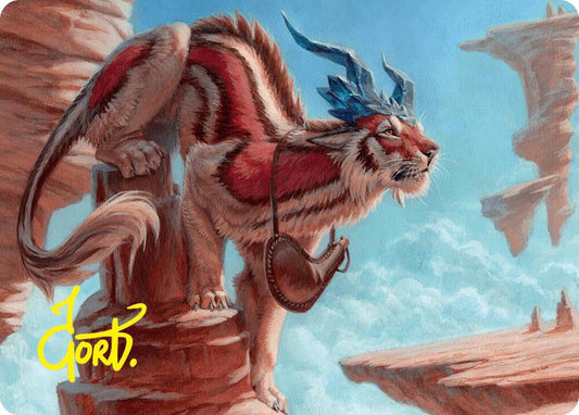 Felidar Savior Art Card (3/54) (Gold-Stamped Signature) [Art Series: Foundations] 3