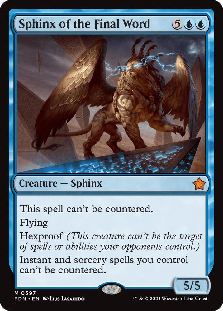 Sphinx of the Final Word [Foundations] 597