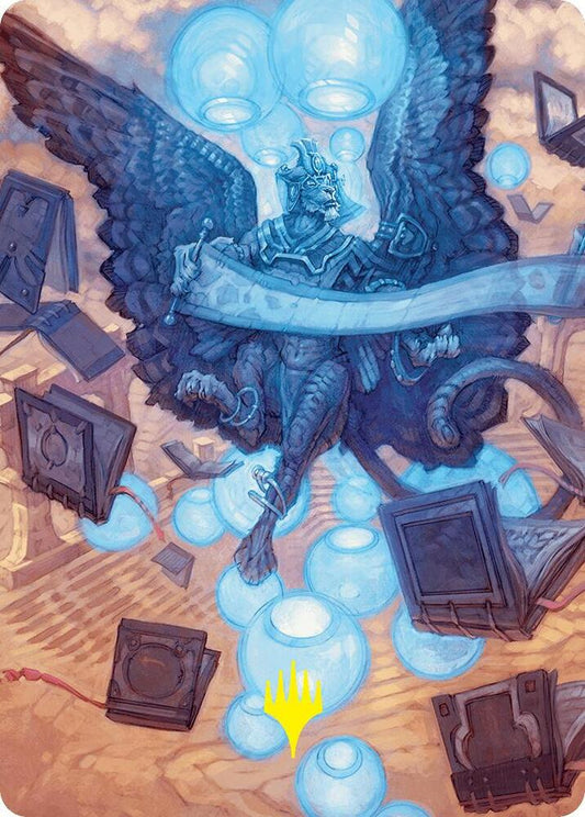 Sphinx of Forgotten Lore Art Card (33/54) (Gold-Stamped Signature) [Art Series: Foundations] 33