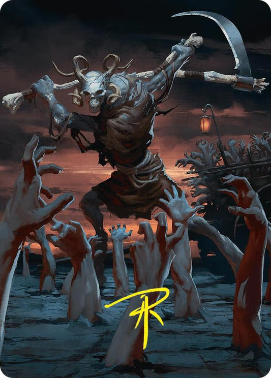 Abyssal Harvester Art Card (34/54) (Gold-Stamped Signature) [Art Series: Foundations] 34