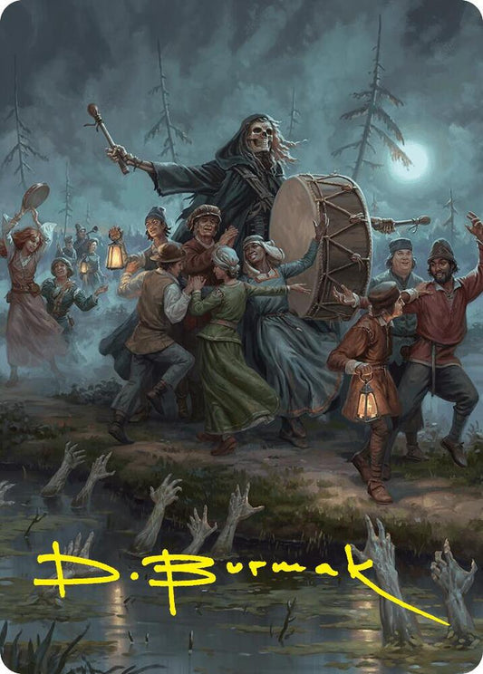 Blasphemous Edict Art Card (35/54) (Gold-Stamped Signature) [Art Series: Foundations] 35