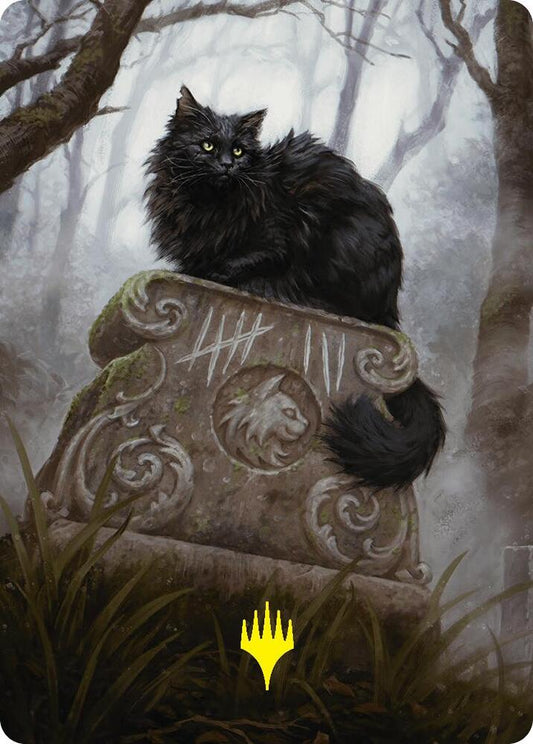 Nine-Lives Familiar 2 Art Card (36/54) (Gold-Stamped Planeswalker Symbol) [Art Series: Foundations] 36