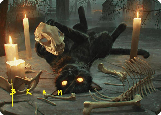 Nine-Lives Familiar Art Card (8/54) (Gold-Stamped Signature) [Art Series: Foundations] 8