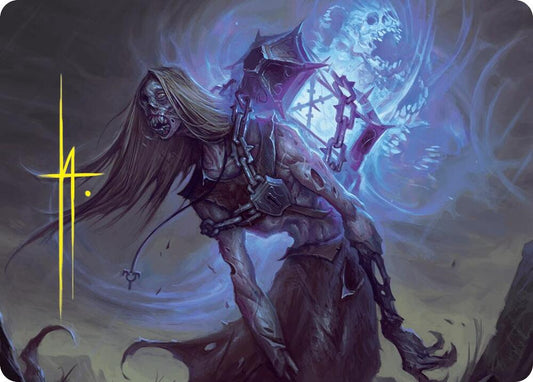 Soul-Shackled Zombie Art Card (9/54) (Gold-Stamped Signature) [Art Series: Foundations] 9