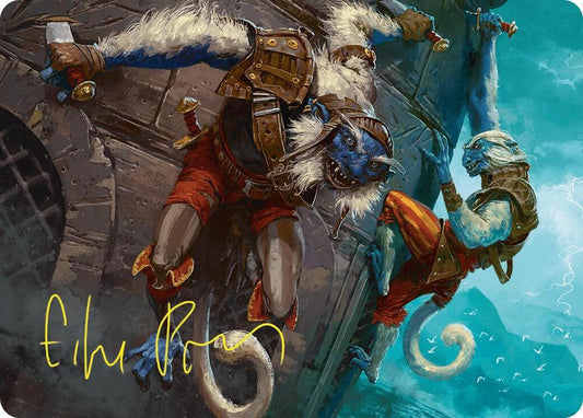 Goblin Boarders Art Card (11/54) (Gold-Stamped Signature) [Art Series: Foundations] 11