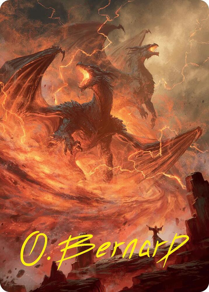 Rite of the Dragoncaller Art Card (38/54) (Gold-Stamped Signature) [Art Series: Foundations] 38