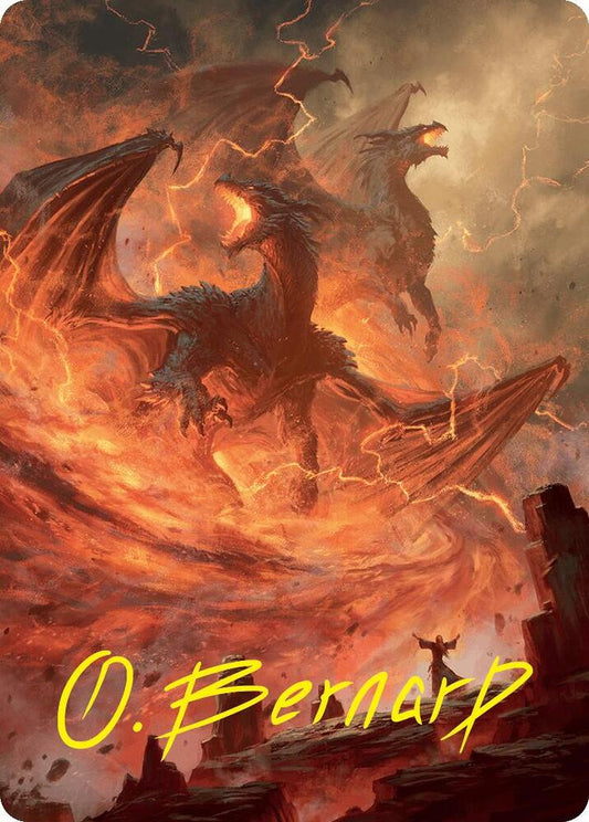 Rite of the Dragoncaller Art Card (38/54) (Gold-Stamped Signature) [Art Series: Foundations] 38