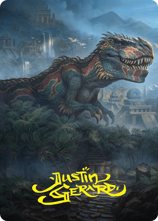 Ghalta, Primal Hunger Art Card (41/54) (Gold-Stamped Signature) [Art Series: Foundations] 41