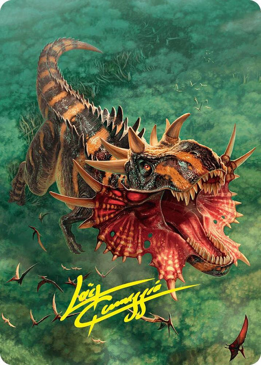 Gigantosaurus Art Card (53/54) (Gold-Stamped Signature) [Art Series: Foundations] 53
