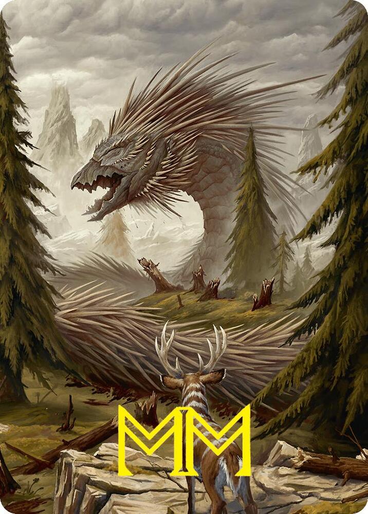 Quilled Greatwurm Art Card (44/54) (Gold-Stamped Signature) [Art Series: Foundations] 44