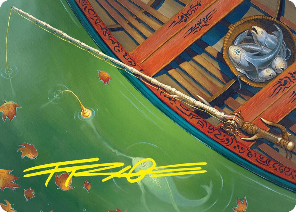 Fishing Pole Art Card (18/54) (Gold-Stamped Signature) [Art Series: Foundations] 18