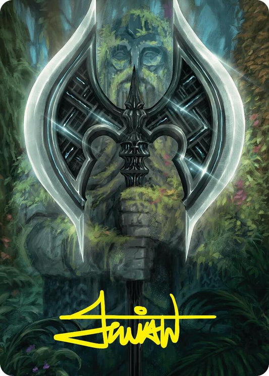 Leyline Axe Art Card (49/54) (Gold-Stamped Signature) [Art Series: Foundations] 49