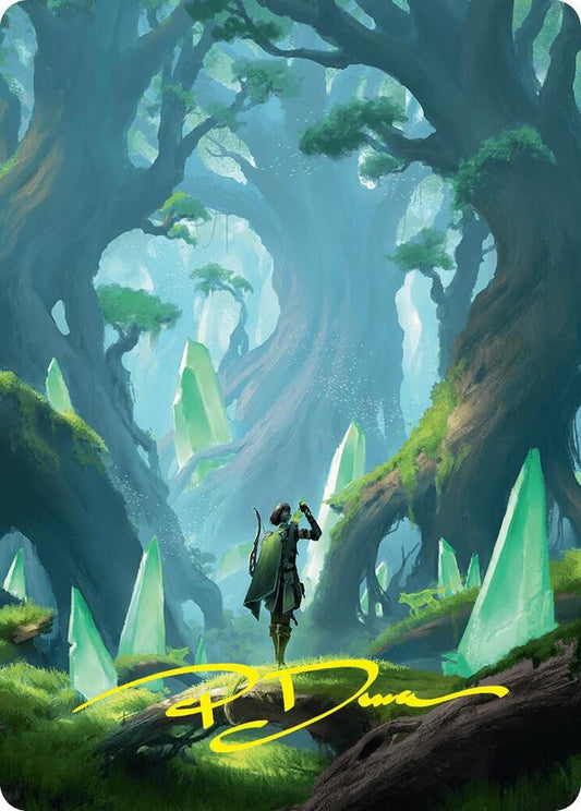 Forest Art Card (25/54) (Gold-Stamped Signature) [Art Series: Foundations] 25