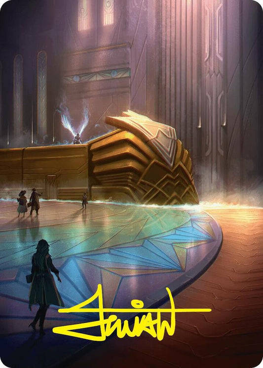 Plains Art Card (21/54) (Gold-Stamped Signature) [Art Series: Foundations] 21