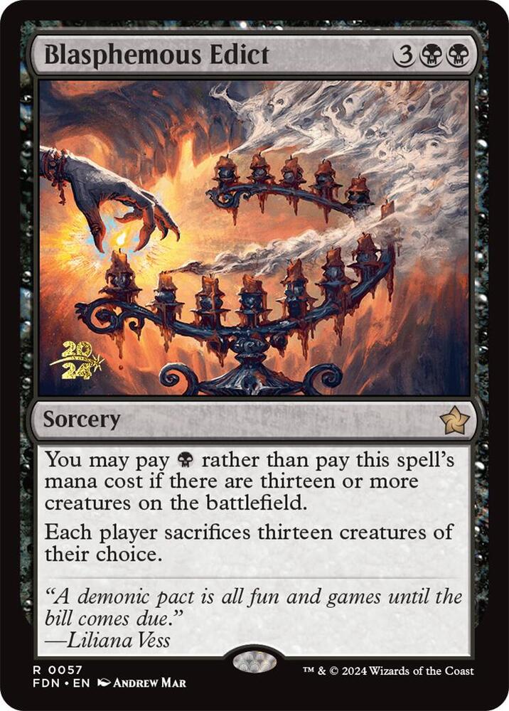 Blasphemous Edict [Prerelease Cards] 57