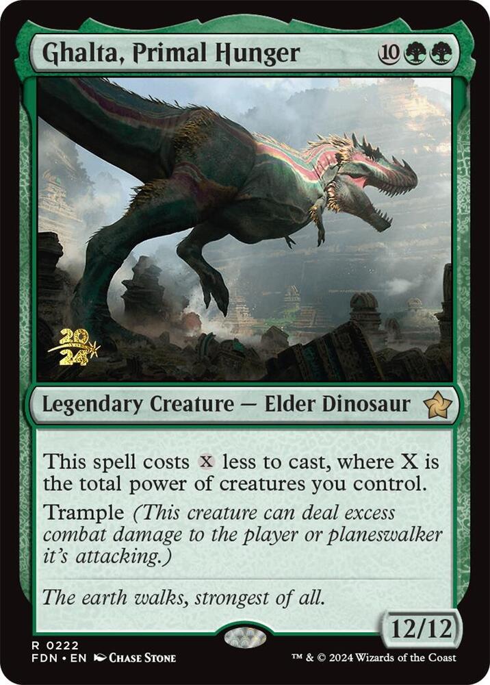 Ghalta, Primal Hunger (FDN) [Prerelease Cards] 222