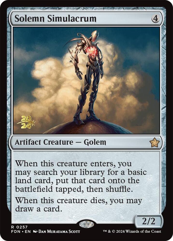 Solemn Simulacrum (FDN) [Prerelease Cards] 257