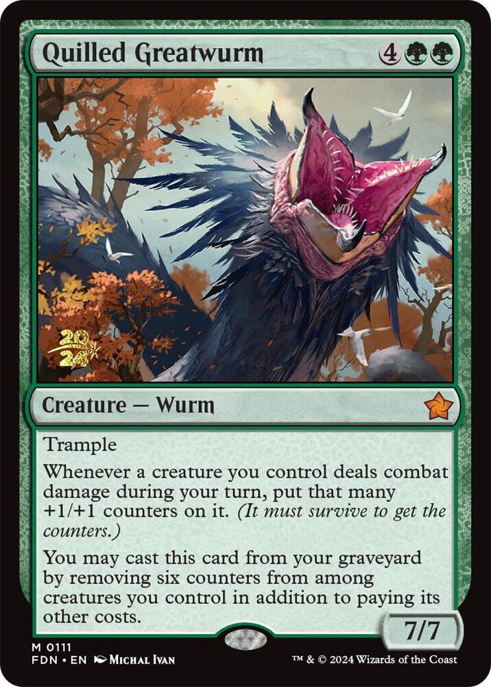 Quilled Greatwurm [Prerelease Cards] 111