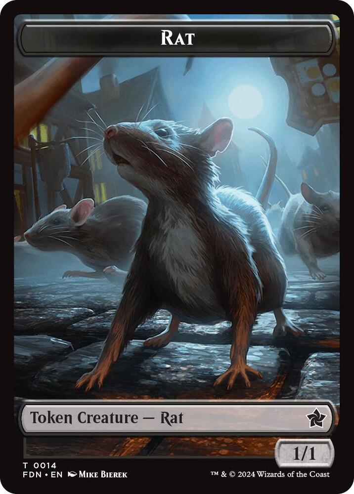 Rat (0014) // Zombie Double-Sided Token [Foundations] 14 // 15