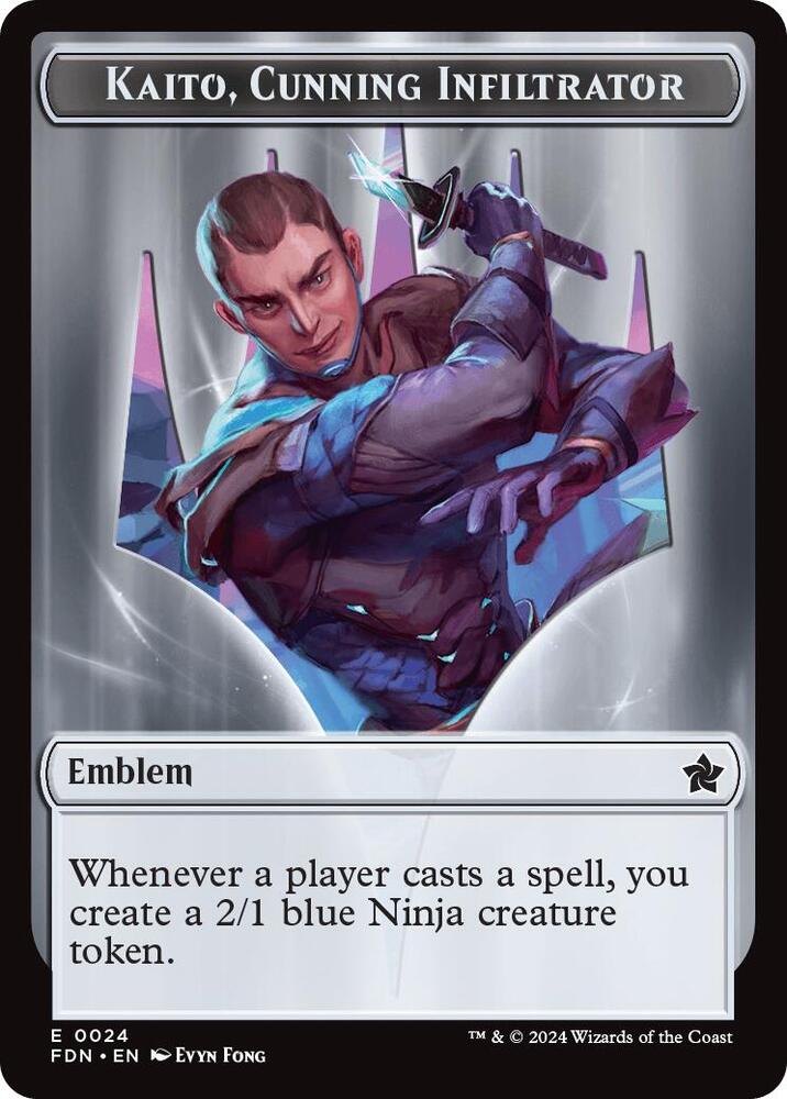 Emblem - Kaito, Cunning Infiltrator // Ninja Doubled-Sided Token [Foundations] 24 // 12