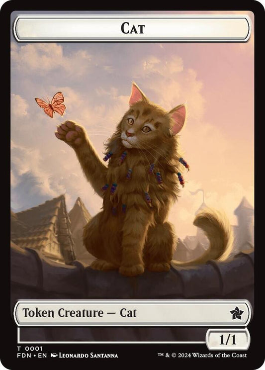 Cat (0001) // Cat (0002) Doubled-Sided Token [Foundations] 1 // 2