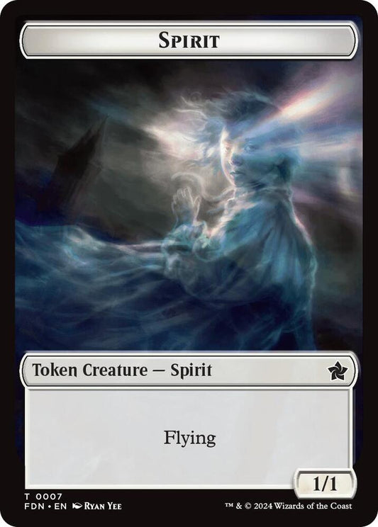 Spirit // Cat (0001) Doubled-Sided Token [Foundations] 1 // 7