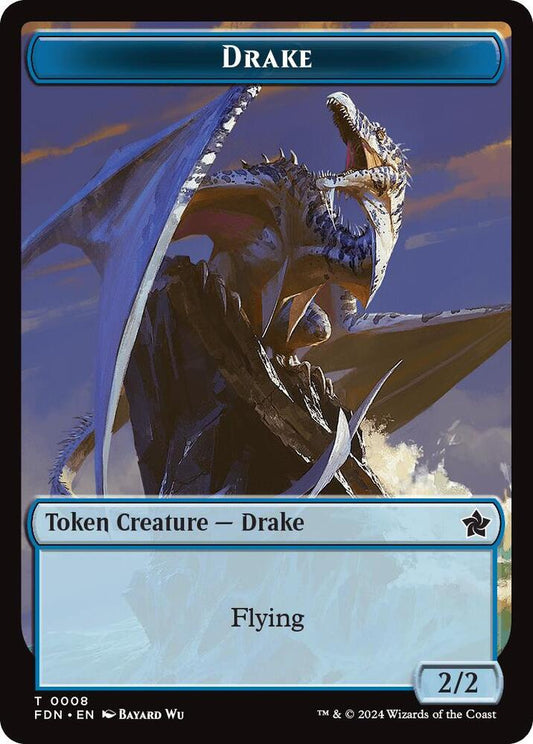 Drake // Goblin Doubled-Sided Token [Foundations] 8 // 18