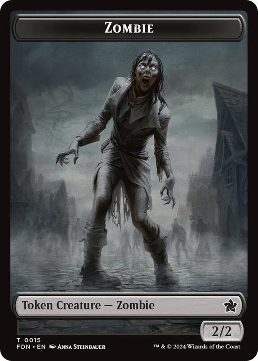 Zombie // Insect Doubled-Sided Token [Foundations] 15 // 21
