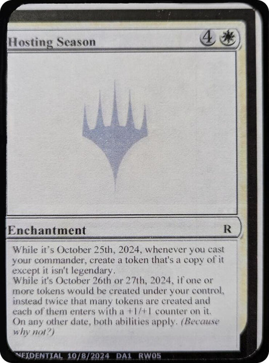Hosting Season [Un-Known Event Playtest Cards]