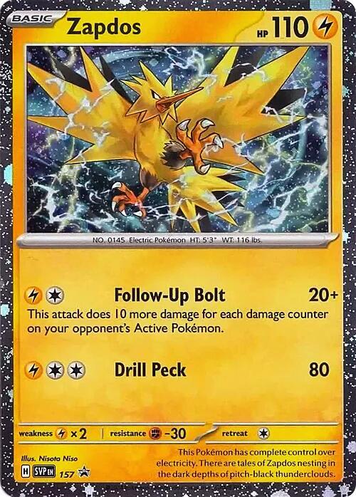 Zapdos - 157 (Cosmos Holo) [SV: Scarlet & Violet Promo Cards] 157